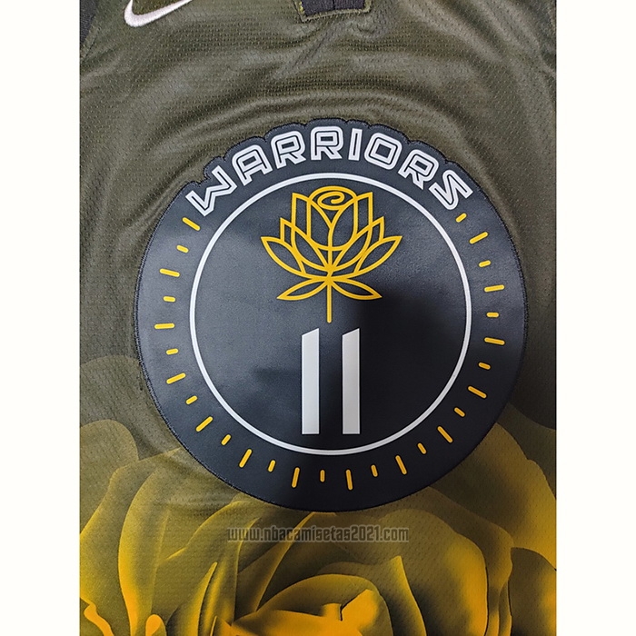 Camiseta Golden State Warriors Klay Thompson #11 Ciudad 2022-23 Negro